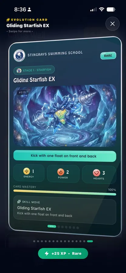 Ocean skills screen